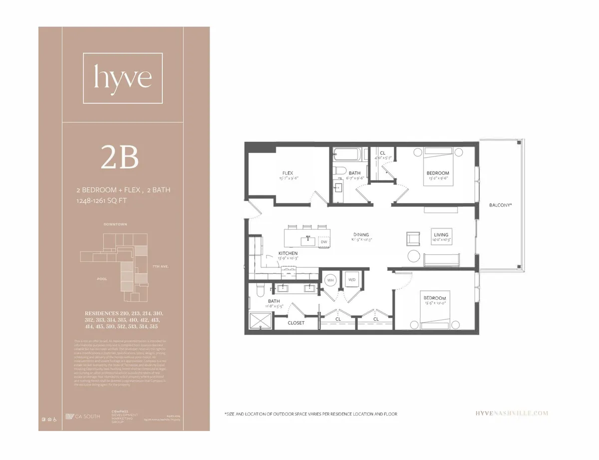 A wide open-plan view that includes the living area with a plush sofa, a flex space, the kitchen, and a glimpse of the balcony. The space is filled with natural light and has comfortable seating, a modern entertainment setup, and a seamless flow between social areas.